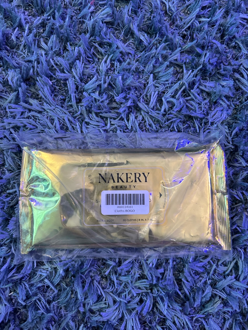 Nakery Beauty Makeup Remover Wipes — Gold